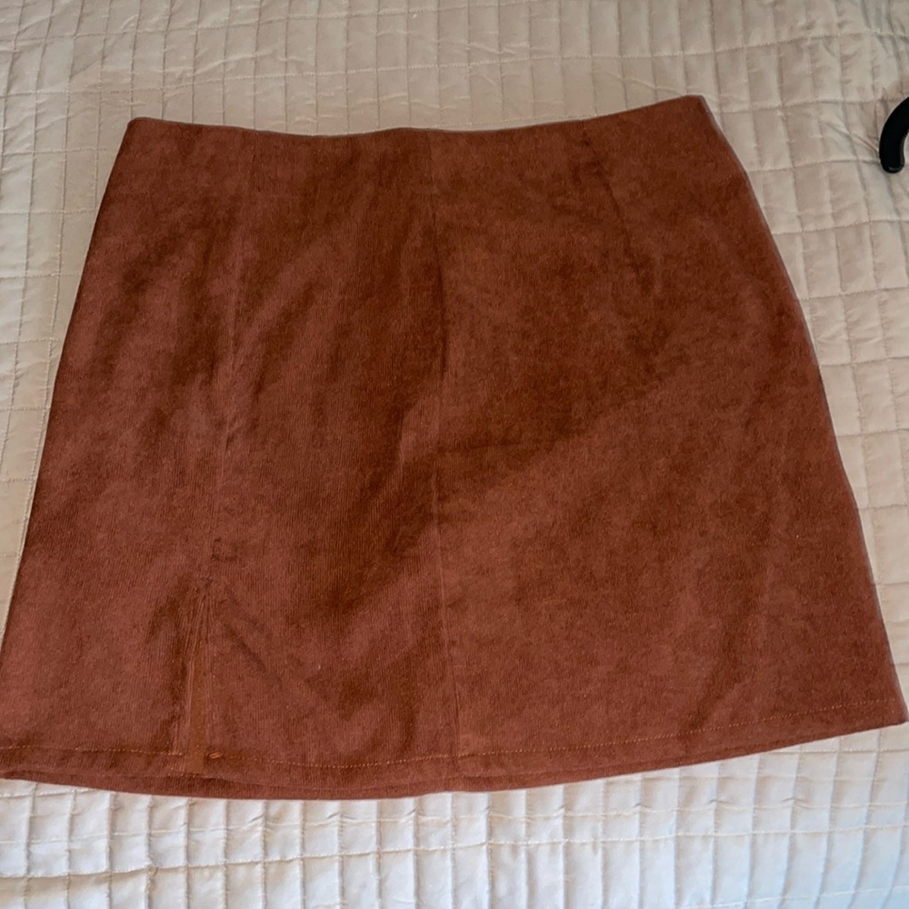 Brown Corduroy Skirt